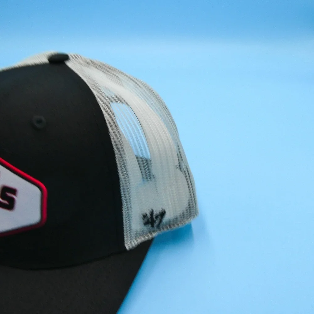 '47 Brand Trucker Hat Youth Chicago Bulls Black White‎ Mesh Snapback NBA Cap